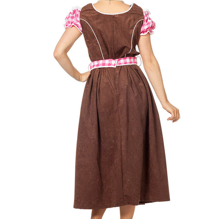 Robe Dirndl rose Oktoberfest Ladies Long