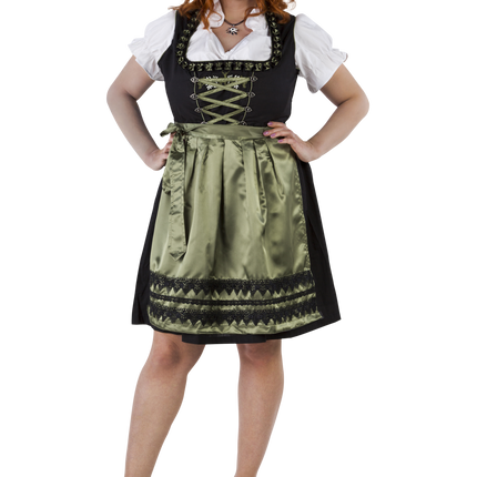 Noir Vert Robe Dirndl Oktoberfest Dames
