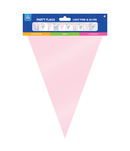 Guirlande rose argentée métallisée 10m