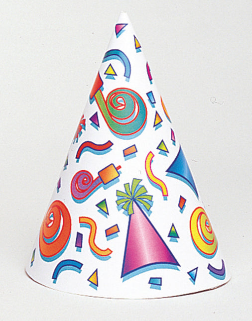 Chapeaux de fête assortis 25.6cm 8pcs