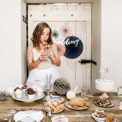 Décor de gâteau Love Silver 17cm