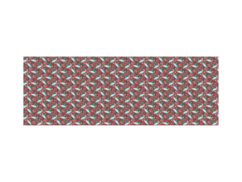 Papier cadeau de Noël houx 2m