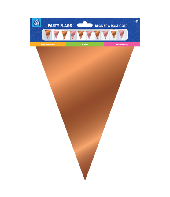 Guirlande Rose Or Bronze Métallique 10m