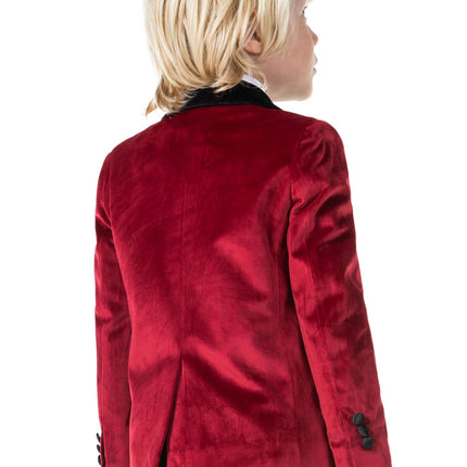 Blazer en velours rouge bordeaux Garçon <tc>OppoSuits</tc>