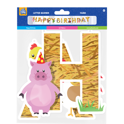 Farmhouse Letter Sling Happy Birthday 2.5m