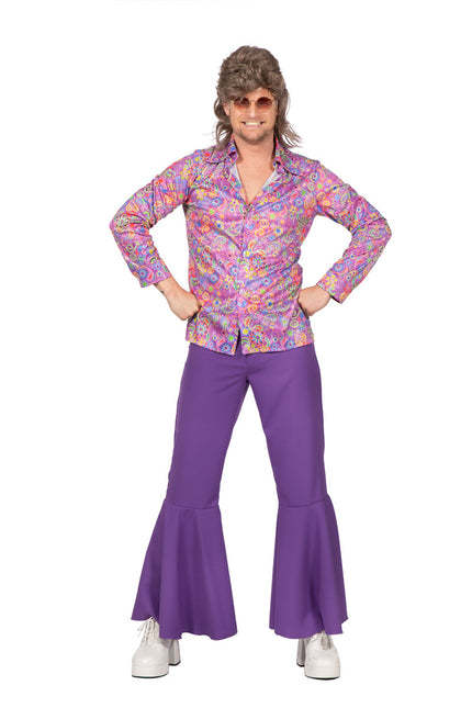 Chemisier hippie floral violet