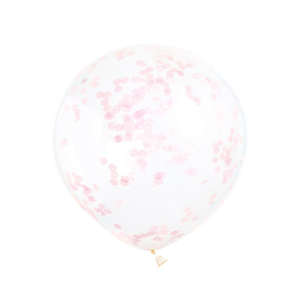 Ballons Confetti Rose Clair 40cm 6pcs