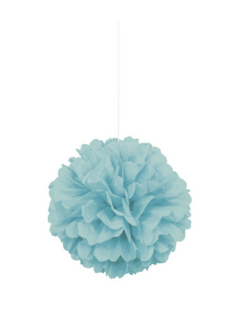 Terrific Teal 16" Pom Pom en tissu à suspendre