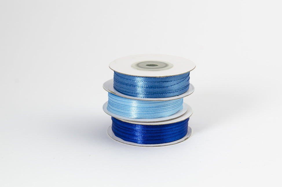 Ruban de satin bleu clair 3mm 50m