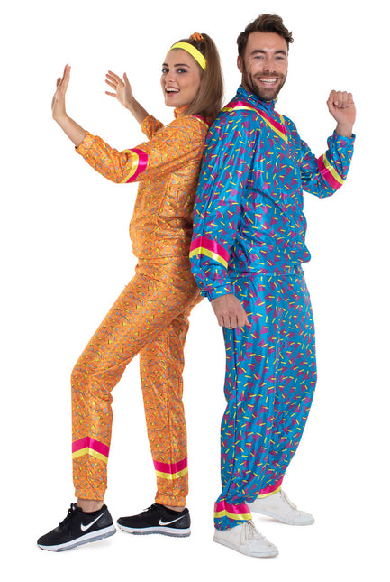 Tracksuit 80s Ladies Orange