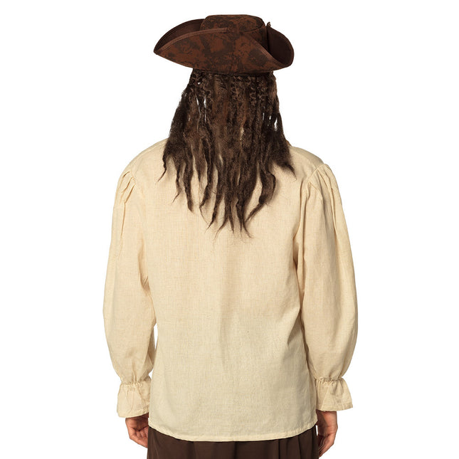 Chemisier Pirate Hommes Beige