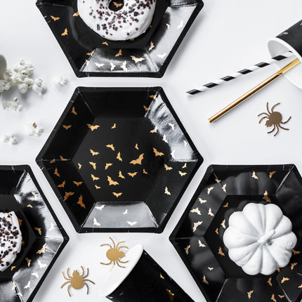 Pailles en papier noir 19.5cm 10pcs