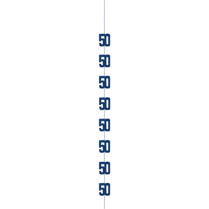 Décoration suspendue 50 ans Bleu 1.52m