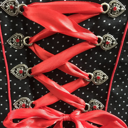 Rouge Blanc Robe Dirndl Oktoberfest Dames à carreaux