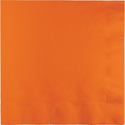 Serviettes de table orange 3 couches 33cm 50pcs
