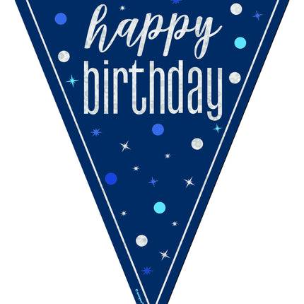 Guirlande Joyeux Anniversaire Bleu 2.5m