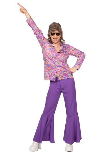 Chemisier hippie floral violet