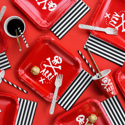 Pailles en papier noir 19.5cm 10pcs