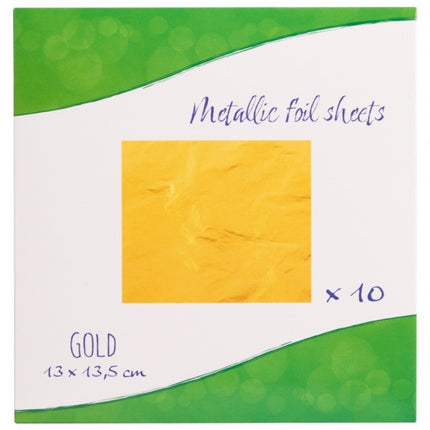 Feuilles d'aluminium PXP or par 10