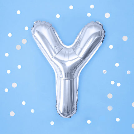Ballon de baudruche Lettre Y Argent Vide 35cm