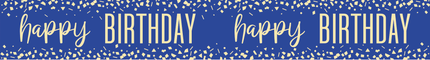 Bannière Happy Birthday Bleu foncé 2.74m