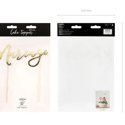 Décor de gâteau de mariage Mariage 22.5cm