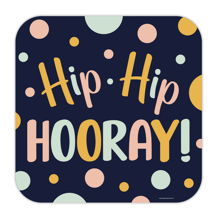 Plaque de porte Happy Birthday Hip Hip Hooray 50cm