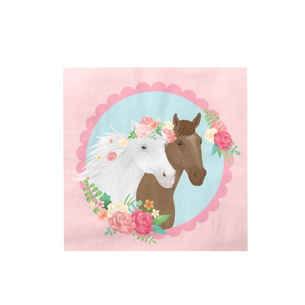 Serviettes de table cheval 16cm 16pcs