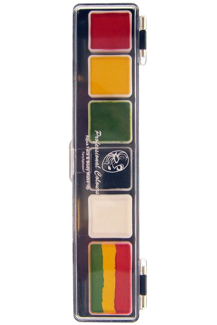 PXP 5 X 3 et 1 X 6gr Palette de couleurs rasta avec pinceau <tc>Taille</tc> 25 couleurs régulières et 1 Splitcake.