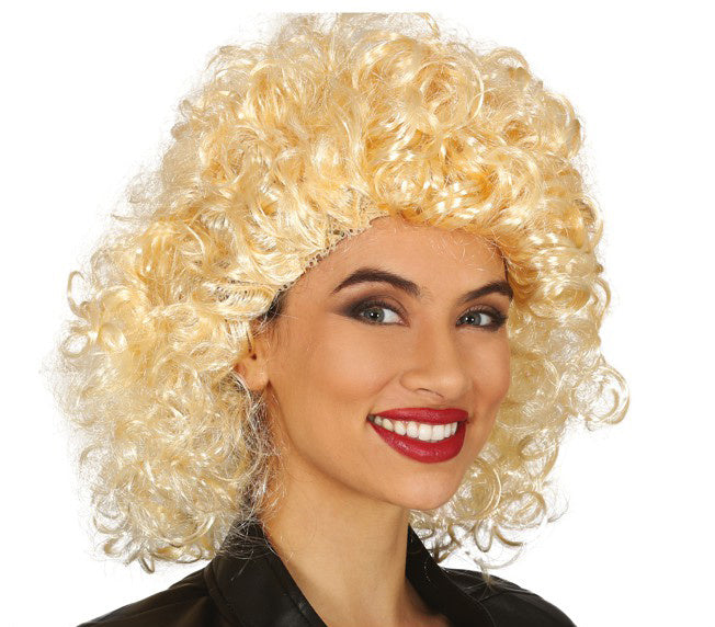 Perruque bouclée blonde
