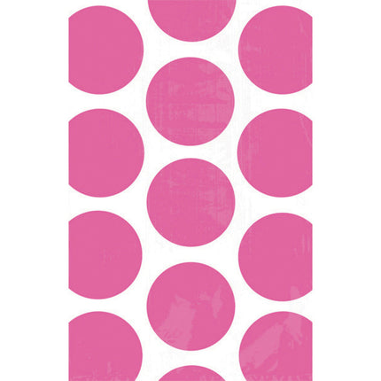 Sacs de partage blancs Fuchsia Dots 10pcs