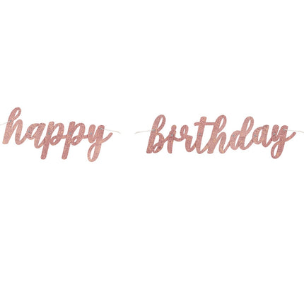 Guirlande de lettres Happy Birthday Rose Gold 1.68m