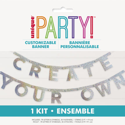 Guirlande de lettres pailletées Diy Package 139 pièces