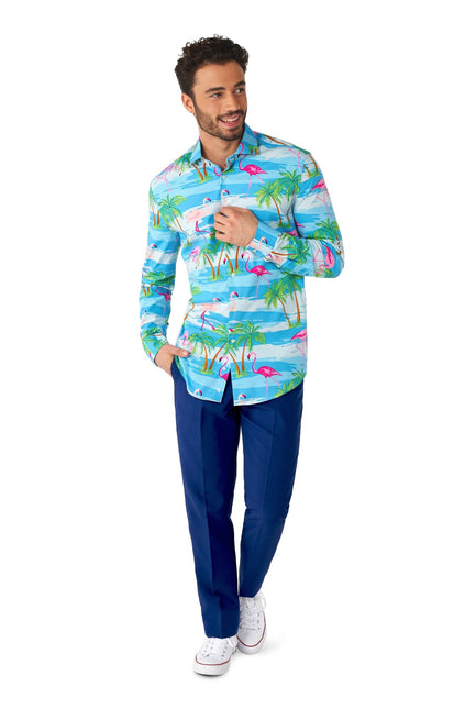 Chemise Hawaii Flamingo Hommes <tc>OppoSuits</tc>