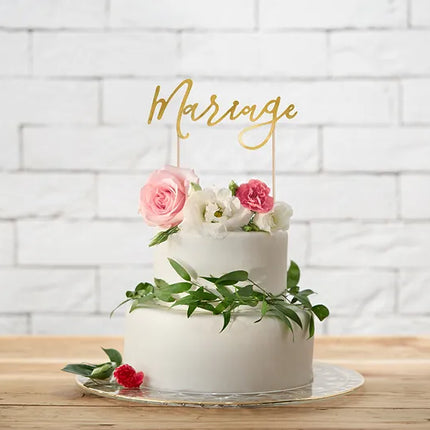 Décor de gâteau de mariage Mariage 22.5cm