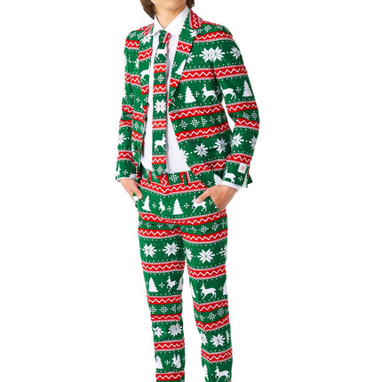Costume vert festif Garçon Ado <tc>OppoSuits</tc>