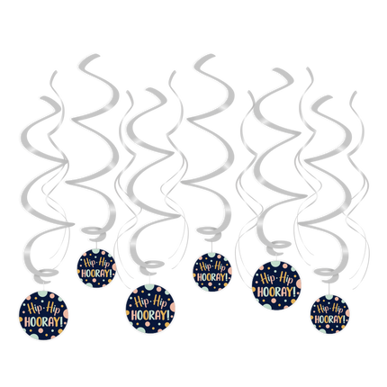 Décoration suspendue Happy Birthday Hip Hip Hooray 70cm
