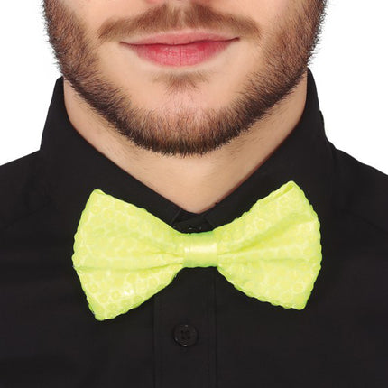 Arc jaune fluo pailleté 13cm