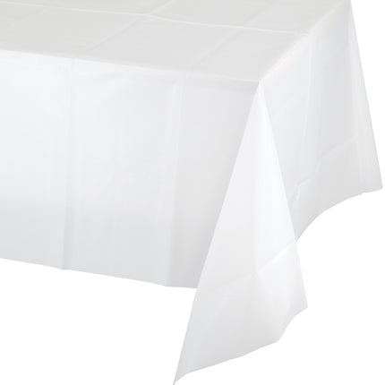Nappe blanche en plastique 2.74m