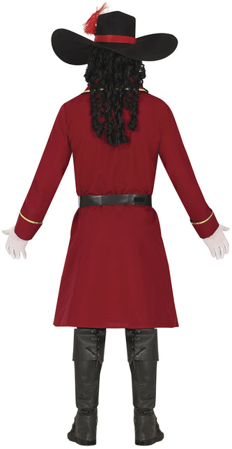 Costume de pirate Bordeaux Rouge Hommes Long