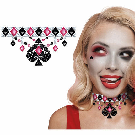 Autocollants roses et noirs pour le visage