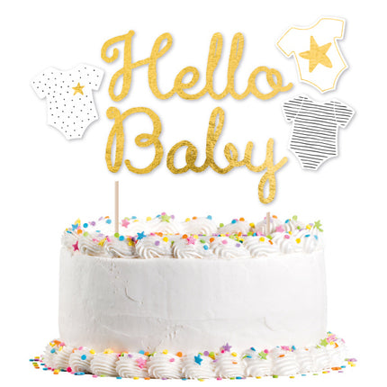 Décor de gâteau Hello Baby 18cm