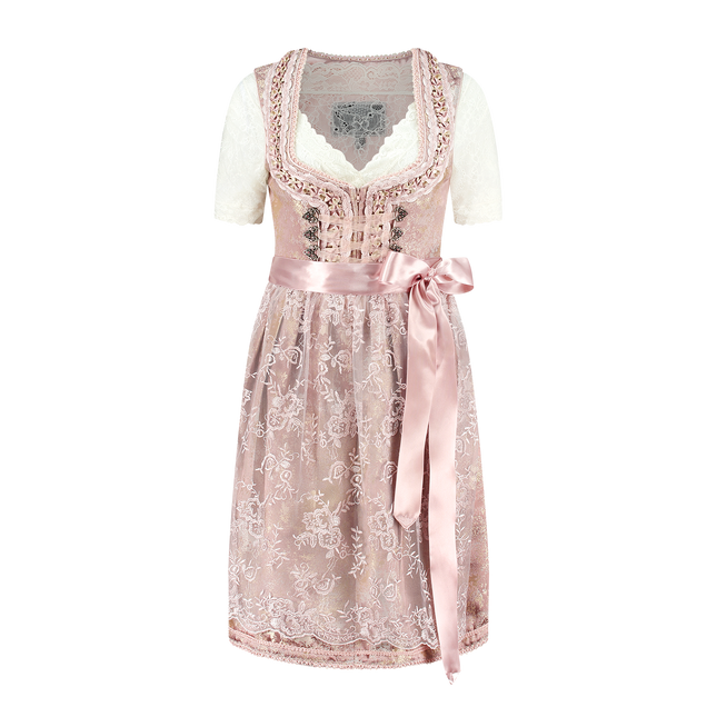 Light pink Dirndl Dress Oktoberfest Women 2 Pieces