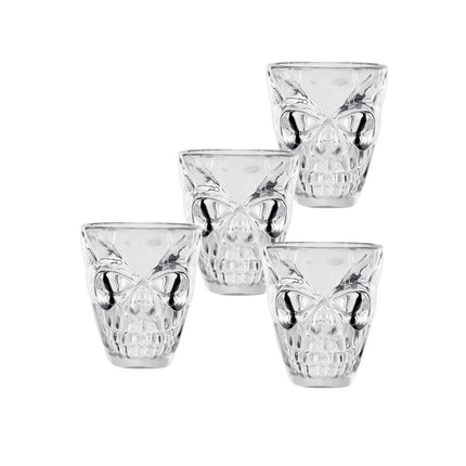 Verres à shot d'Halloween Crâne 50ml 4pcs