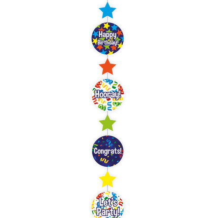 Décoration suspendue Happy Birthday 120cm