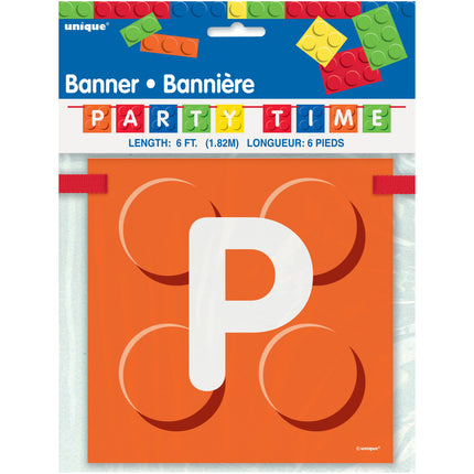 Guirlande de lettres Lego Party Time 1.83m