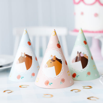 Chapeaux de fête pour chevaux 16cm 6pcs