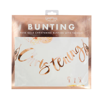 Guirlande de baptême or rose 1.5m