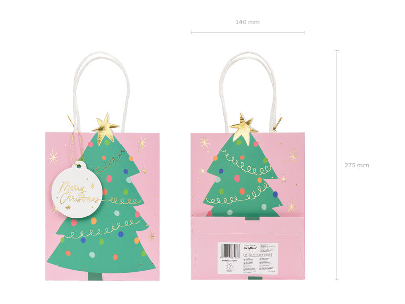Sac cadeau sapin de Noël 20cm