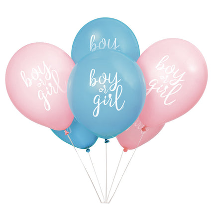 Ballons pour la révélation du sexe Garçon ou Fille 30cm 8pcs